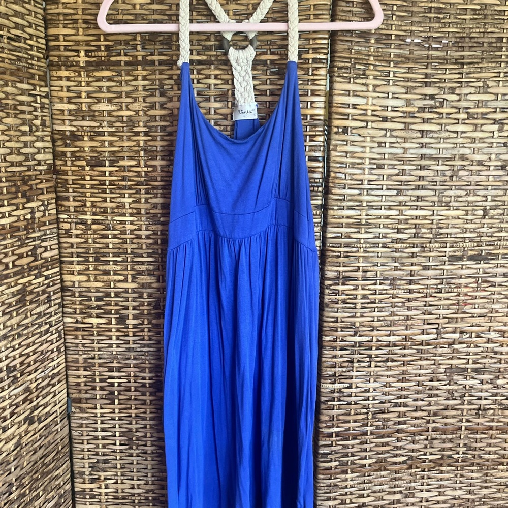 Blue Halter Dress